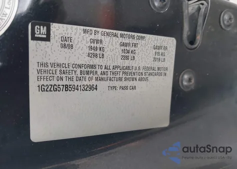 2009 Pontiac G6 из США, поврежденный, VIN 1G2ZG57B594132964